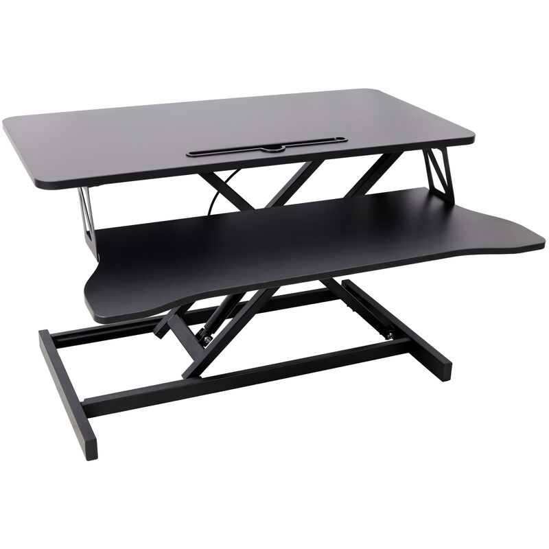 GOODSILO Ergonomic Adjustable Height Standing Desk Converter with Keyboard Tray for Home Office Workstations and Computer Monitors image number 1