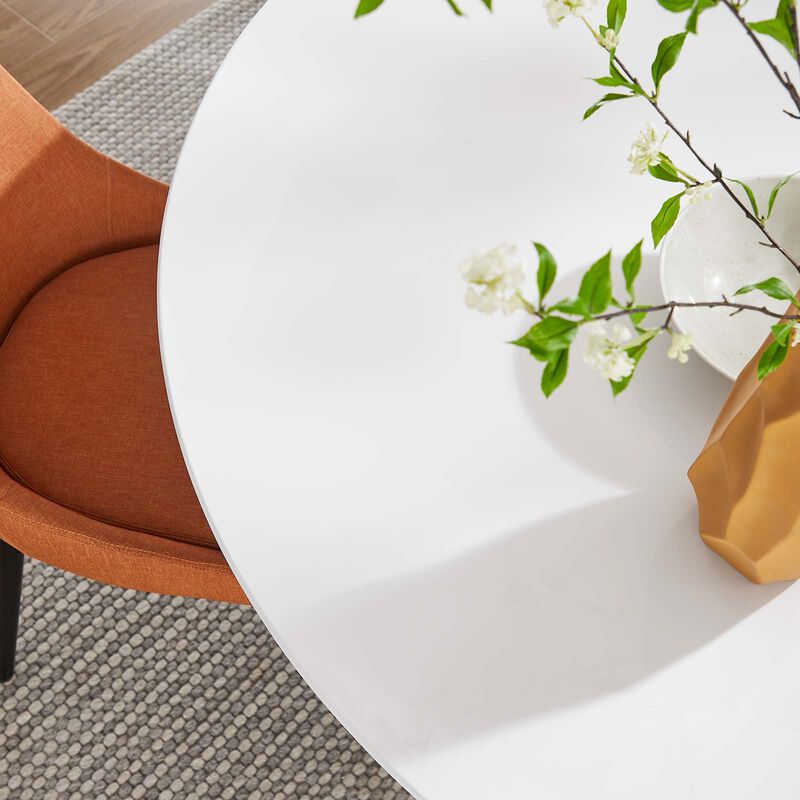 Modway - Lippa 54" Round Wood Top Dining Table White image number 4