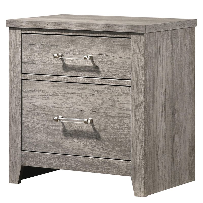 Kings Brand Furniture Harmony 2-Drawer Wooden Side End Table, Nightstand image number 0