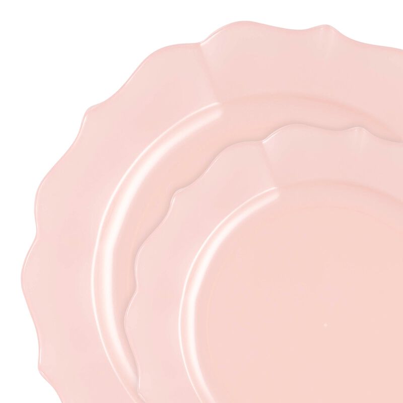 Pearl Pink Round Lotus Plastic Dinnerware Value Set (120 Sets) image number 9