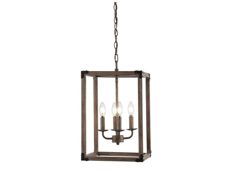 Magnolia 4-Light Adjustable Iron Rustic Farmhouse LED Pendant