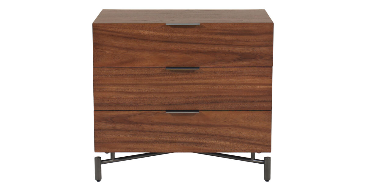 Brasea 3-Drawer Nightstand