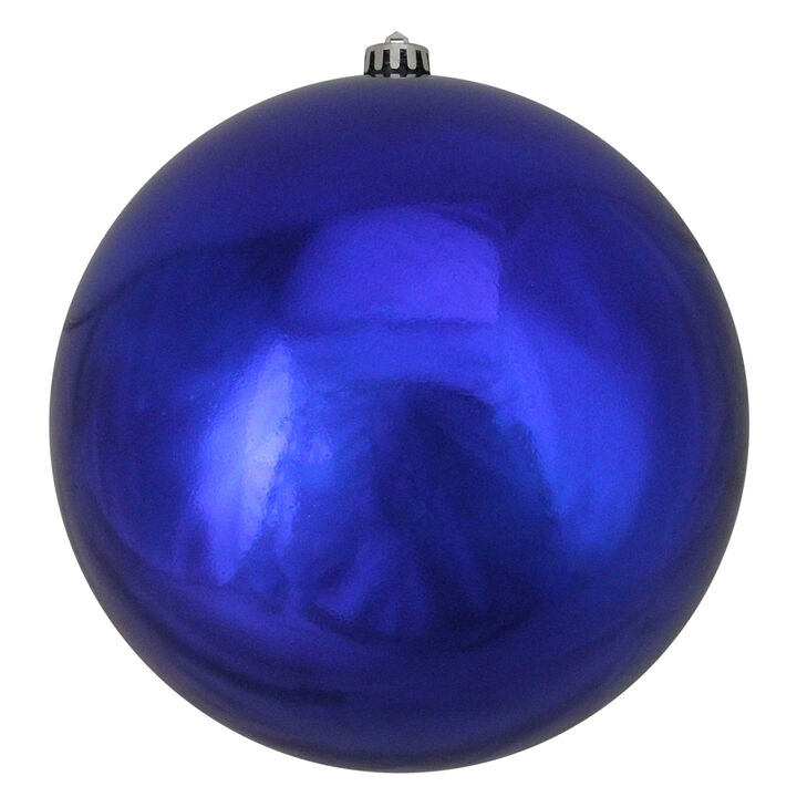 Royal Blue Shiny Shatterproof Christmas Ball Ornament 10" (250mm)