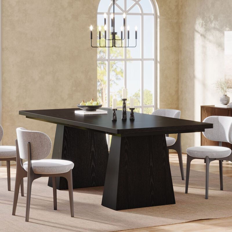 Wooden Farmhouse Dining Table for Kitchen Dining Room and Family Meals image number 5