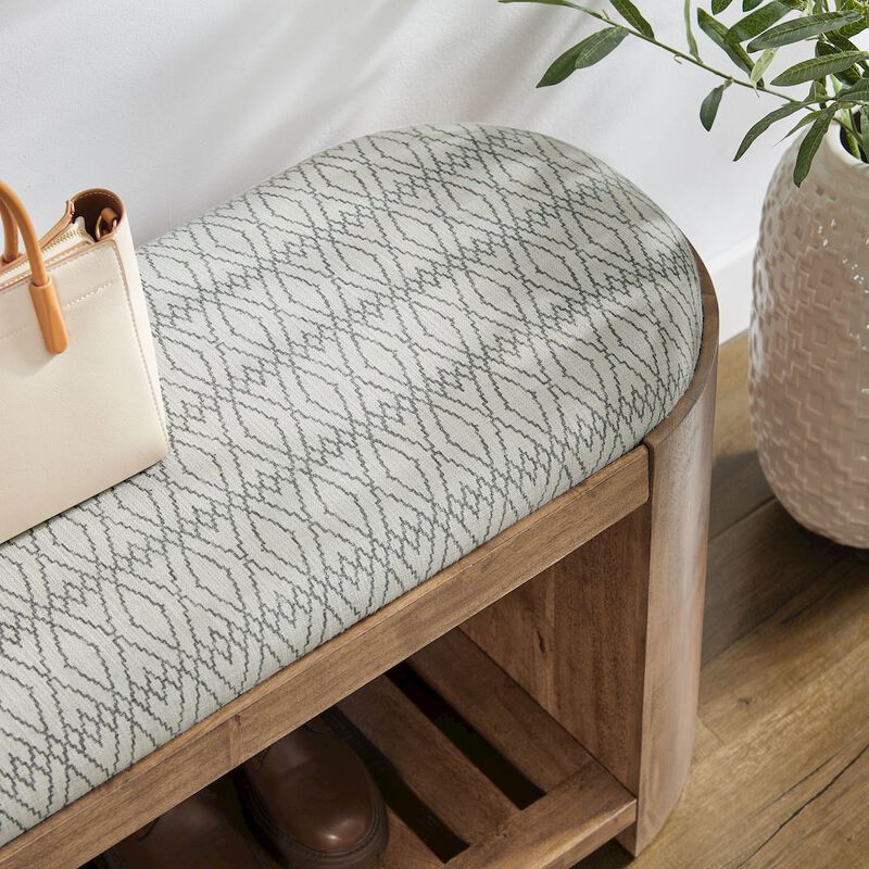 Ashby 45" Geometric Upholstered Bench image number 7