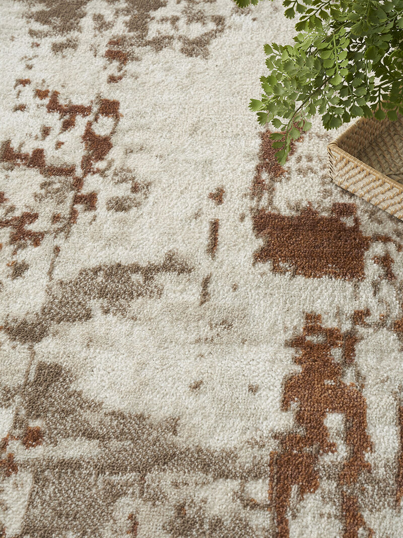 Quarry QUA01 Ivory/Rust 10' x 14' Rug