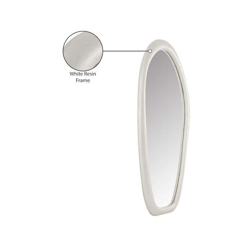 Meridian Furniture Holland White Polyresin Mirror