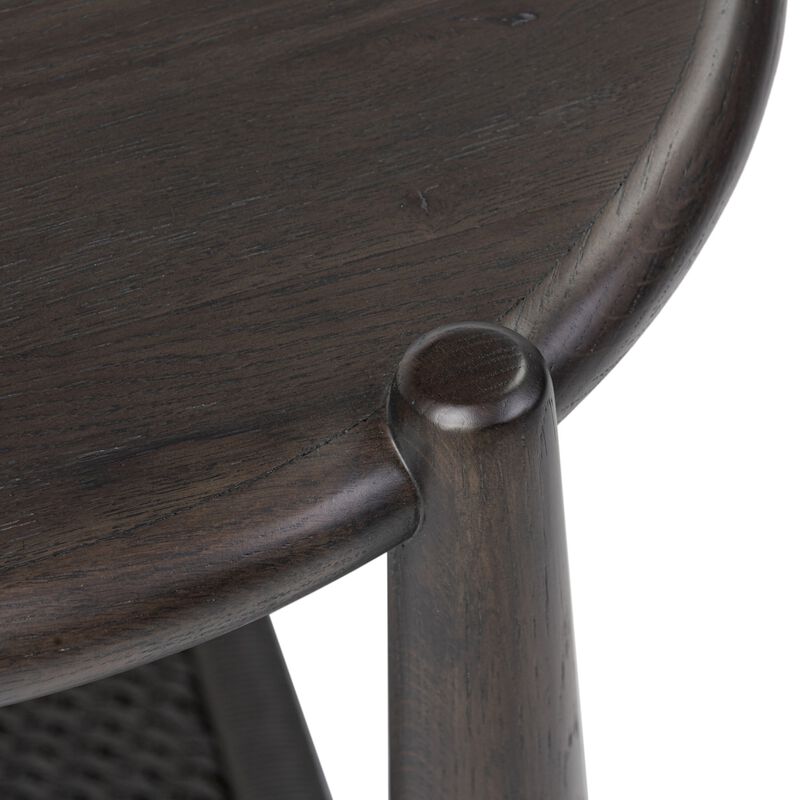 Salvador Cracked Smoked Black End Table