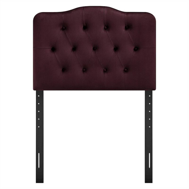 Annabel Stain-Resistant Performance Velvet Twin Headboard image number 3