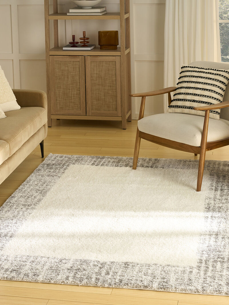 Pacific Shag PCS02 Ivory/Gray 7'10" x 9'10" Rug