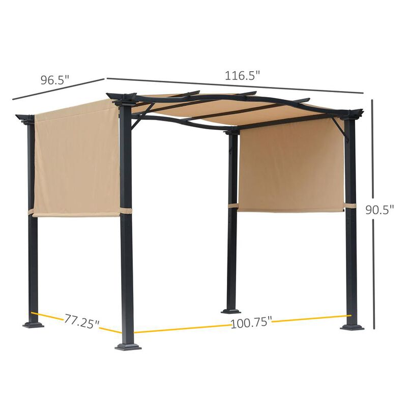 Hivvago 8x10 Backyard Pergola Shade Shelter image number 2
