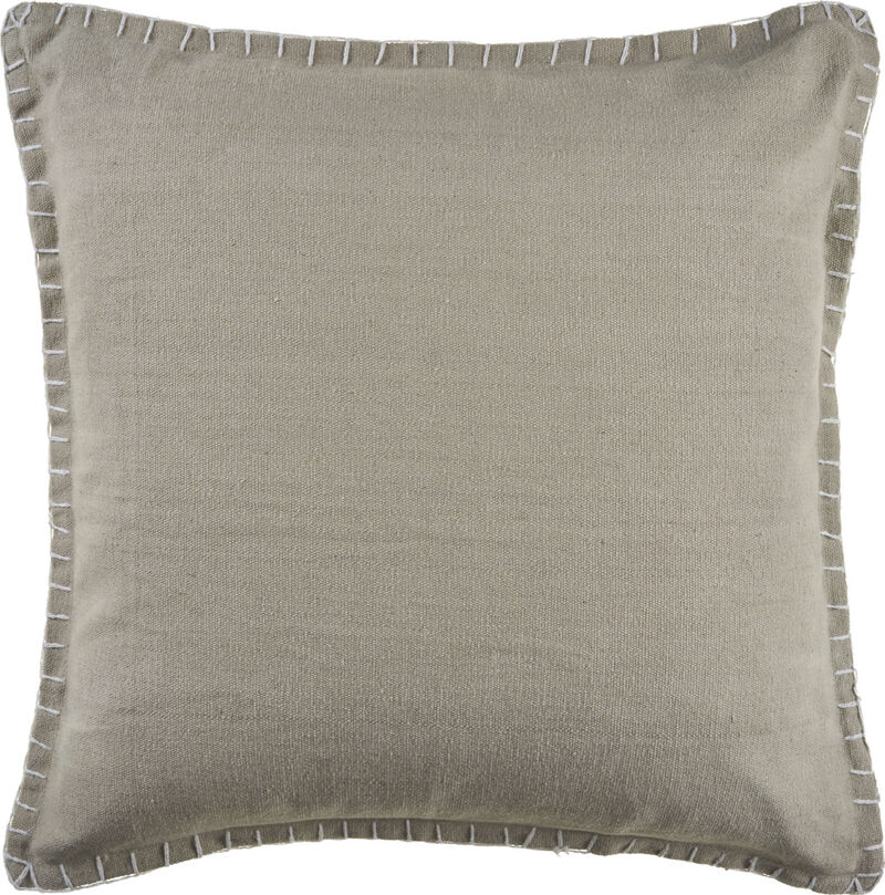 HomeRoots Set of Two Light Gray Cotton Throw Pillow image number 3