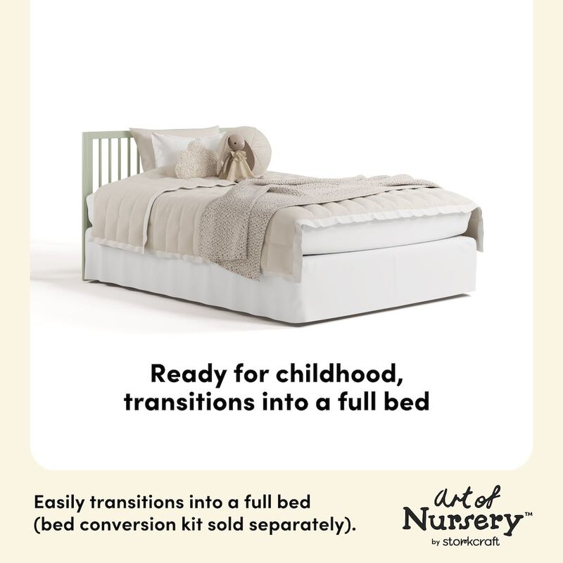Casablanca Deluxe 5-in-1 Convertible Crib with Drawer - Sage image number 8