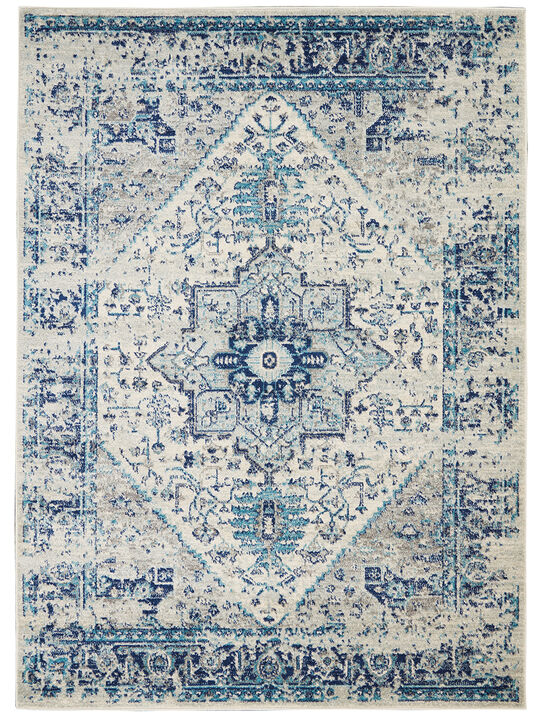 Tranquil TRA06 Ivory/Light Blue 6' x 9' Rug