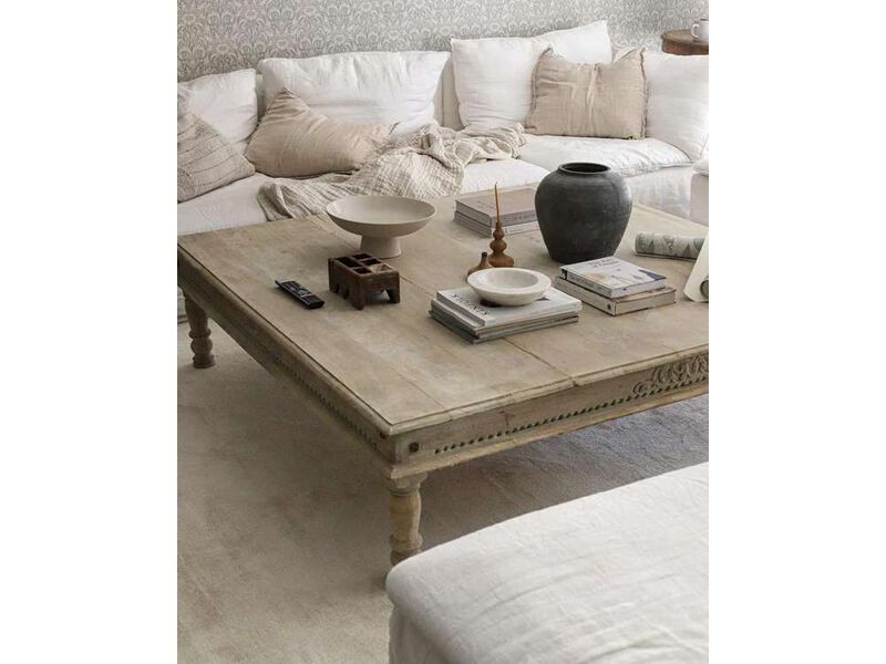 Claude Beige and Ivory Distressed Viscose Rug image number 5