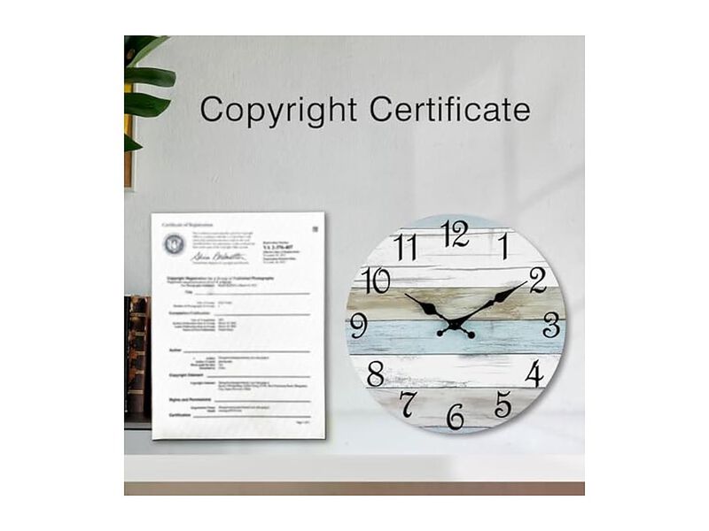 Rustic Coastal Country Wall Clock 10 Inch Silent Non Ticking Battery Operated image number 3