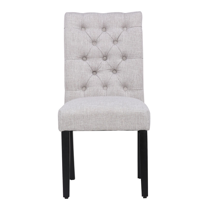 WestinTrends Upholstered Button Tufted Dining Chair (Set of 2)