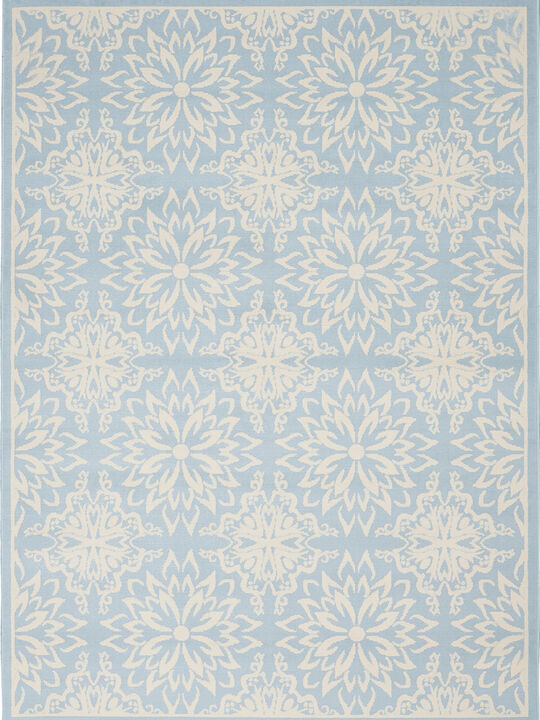 Jubilant JUB06 Ivory/Light Blue 6' x 9' Rug