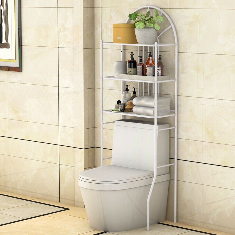 Bathroom Towel Storage Rack with 3 Shelves image number 2