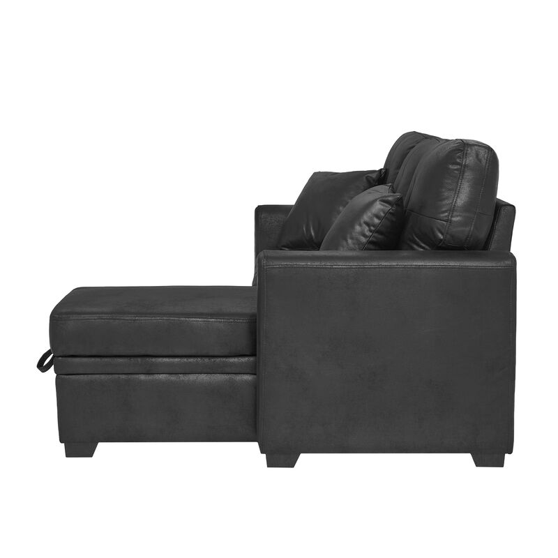 Jomple Foil Fabric Sectional Sleeper sofa image number 8