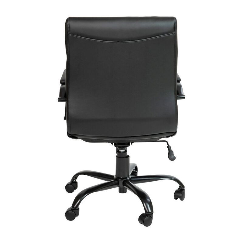Flash Furniture Mid-Back Black Executive Swivel Office Chair with Black Frame and Arms image number 4