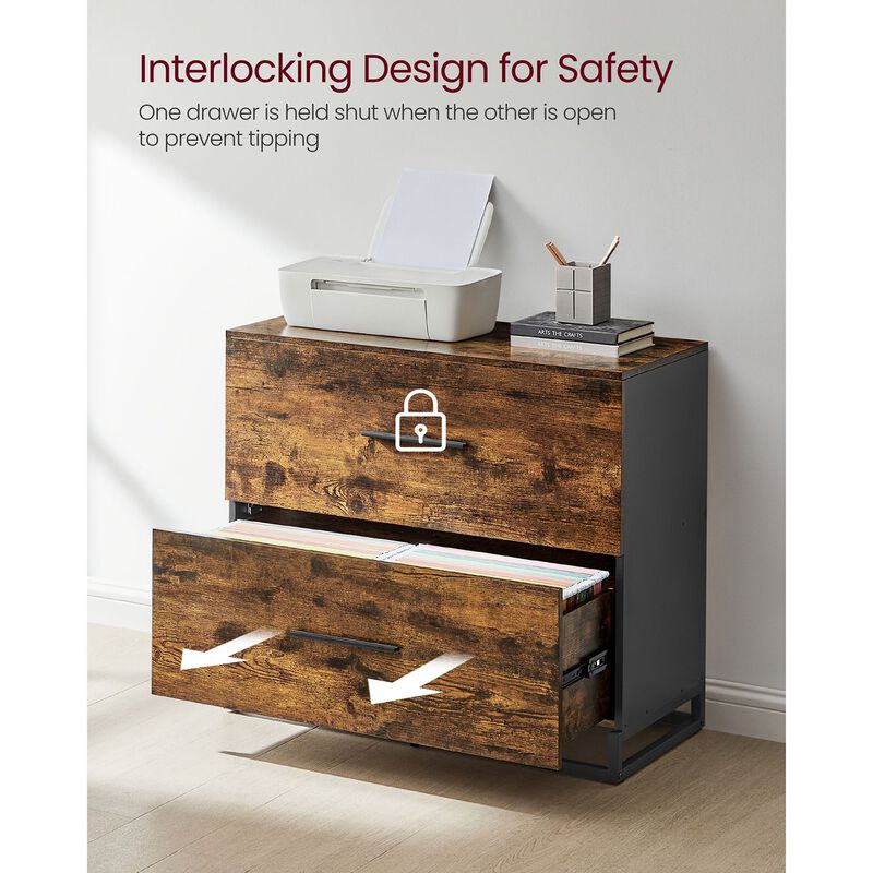 File Cabinet with 2 Drawers Sleek and Practical Office Storage Solution