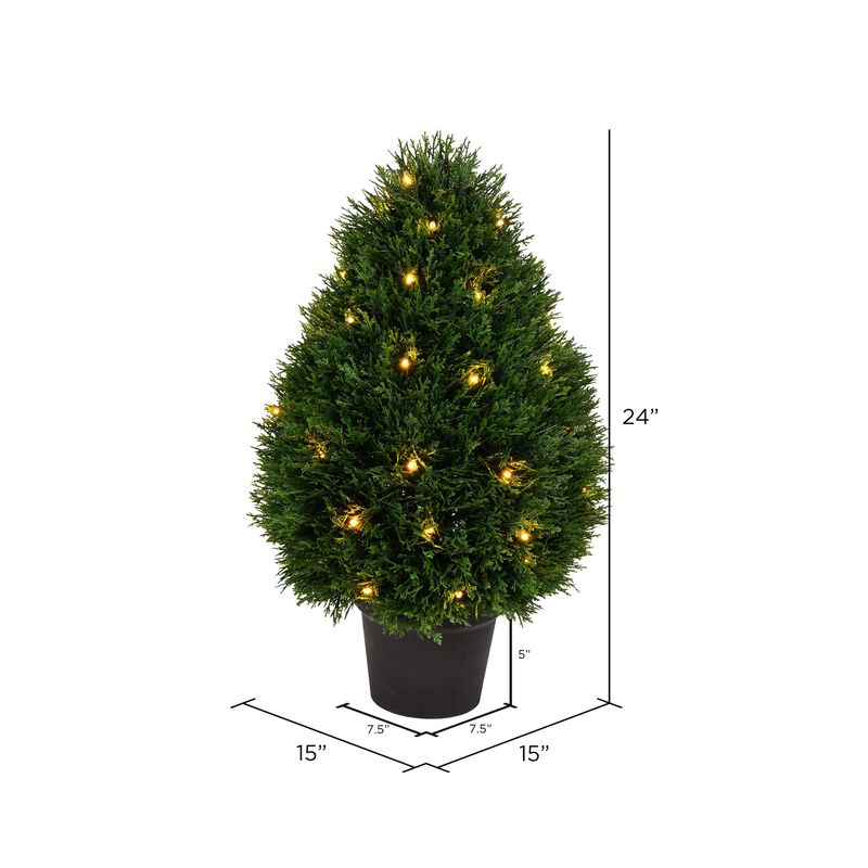 24" Cedar Teardrop Shaped UV 50WW LED image number 1