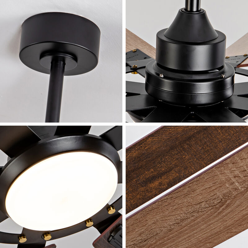 ELEMENT ACE 72-Inch 8-Blade Ceiling Fan with Dimmable Integrated Light, Remote Control, Reversible Quiet DC Motor for Indoor and Covered Outdoor Spaces image number 3