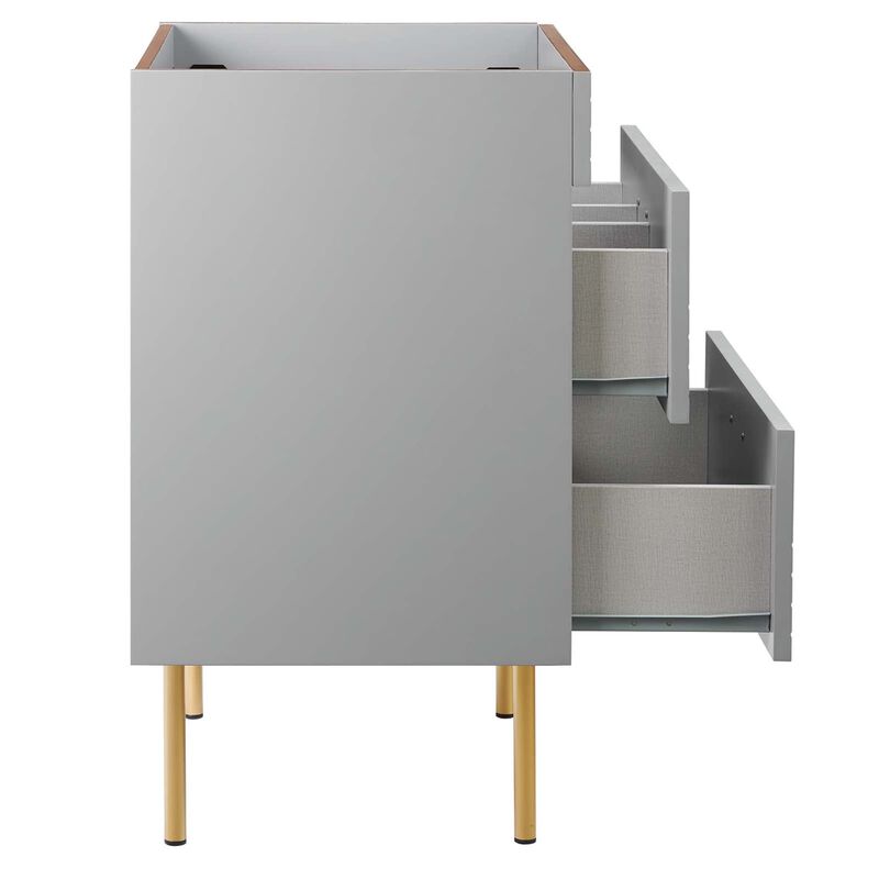 Modway Daybreak 23.5" Particleboard MDF Wood and Metal Bathroom Vanity in Gray image number 2