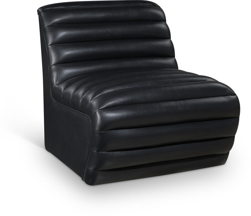 Meridian Furniture Vega Black Vegan Leather Accent Chair