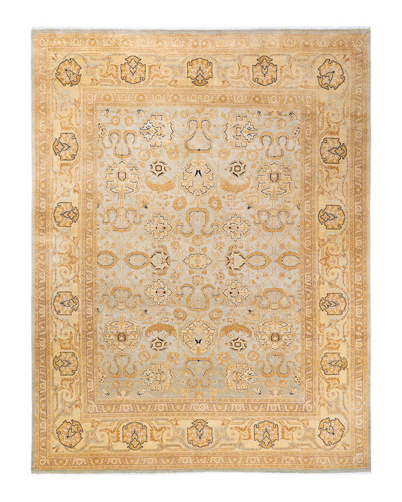Eclectic, One-of-a-Kind Hand-Knotted Area Rug  - Light Blue, 7' 10" x 10' 6"