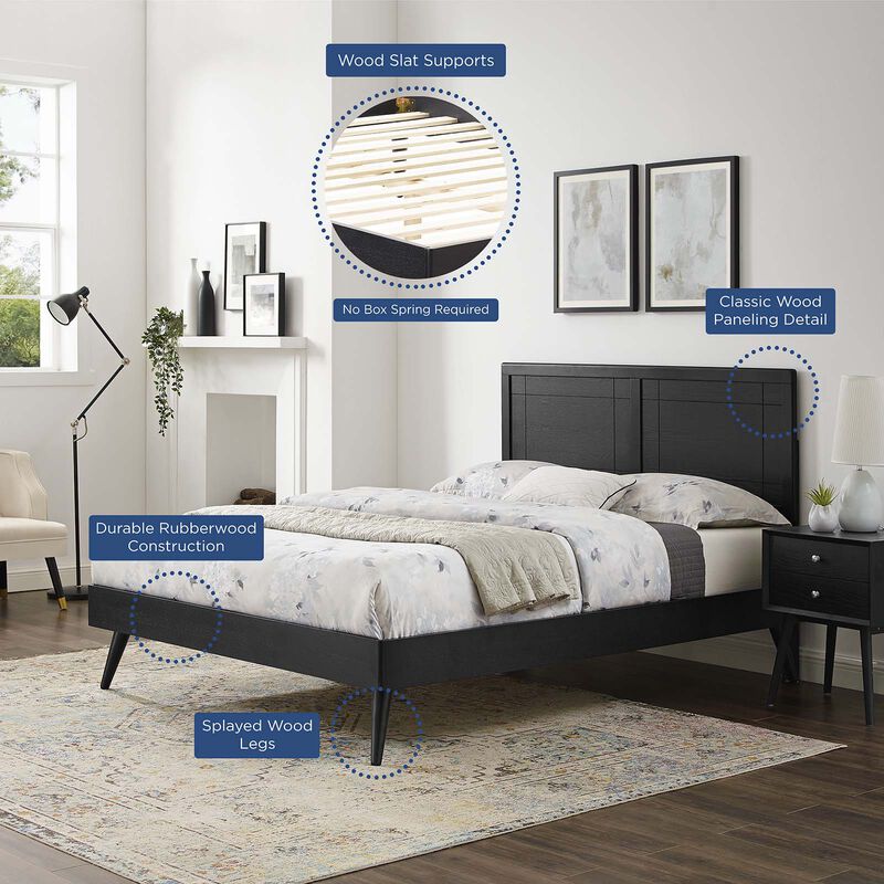 Modway - Marlee Full Wood Platform Bed with Splayed Legs image number 9