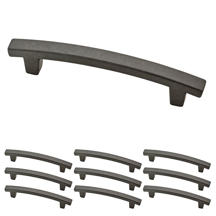 Franklin Brass Pierce Cabinet Pull, Iron, 4 in Drawer Handle, 10 Pack, P29615K-SI-B