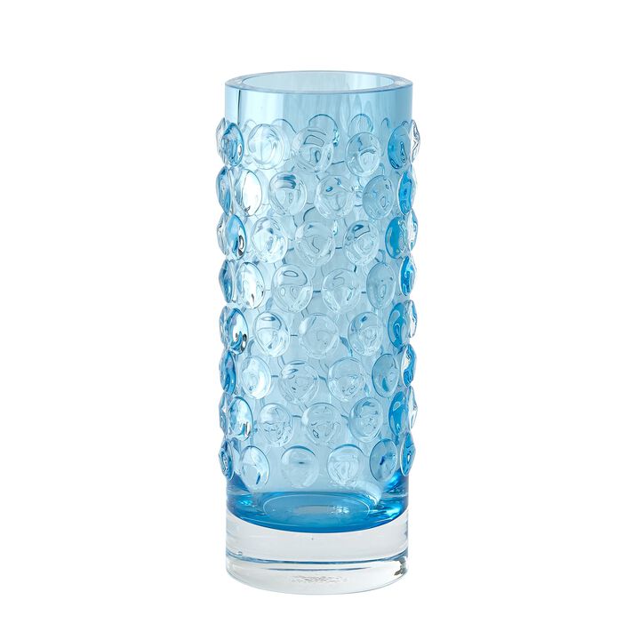 Bubble Cylinder Blue Vase