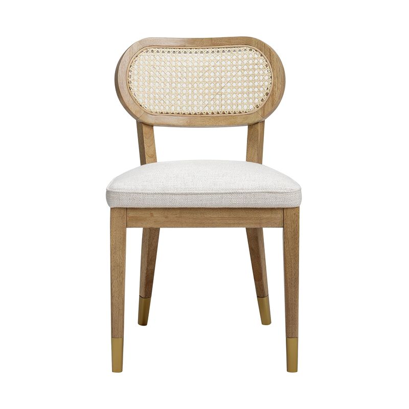 Casafoyer Cosette Natural Performance Linen Dining Chair image number 3
