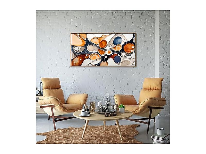 Wall Art Living Room Elegant Curves Abstract Modern Lightness Office Decor Frame image number 3