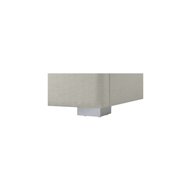 Meridian Furniture Royce Beige Linen Textured Fabric Queen Bed