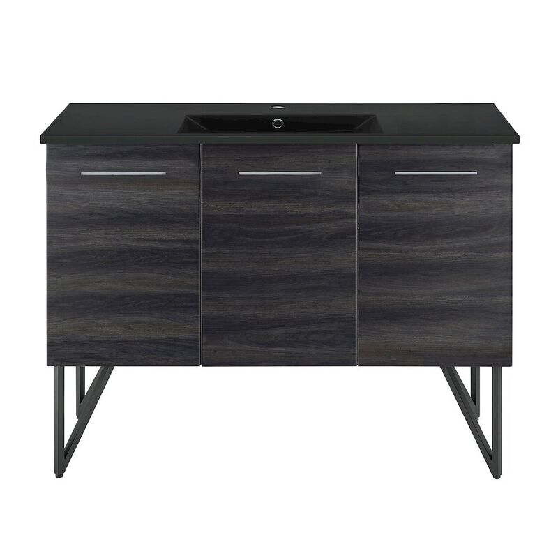 Annecy 48" Freestanding Bathroom Vanity in Black Walnut with Sink Top image number 0