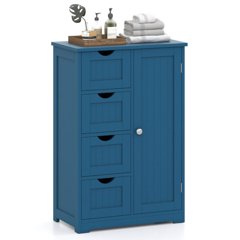 Standing Indoor Wooden Cabinet with 4 Drawers and Door Cabinet image number 0