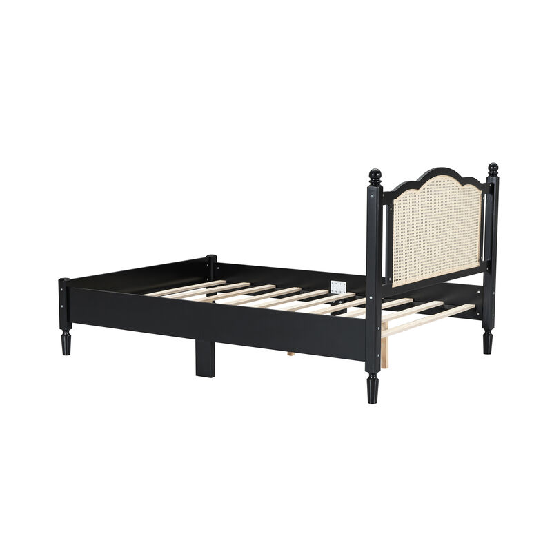 Merax Vintage Wooden Platform Bed