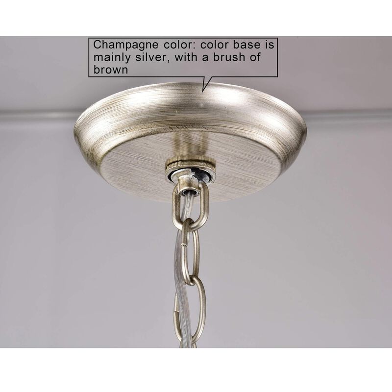 Alice Indoor 3-light Brushed Champagne Silver Crystal Chandelier image number 7