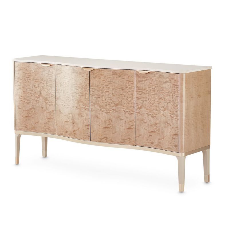 Starlight Canyon Home Elegant Blush Sideboard Buffet Cabinet with Storage and Bar Cabinet Use image number 3
