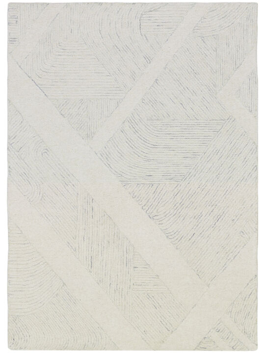 Pure Patterns PRN01 Ivory/Gray 3'9" x 5'9" Rug