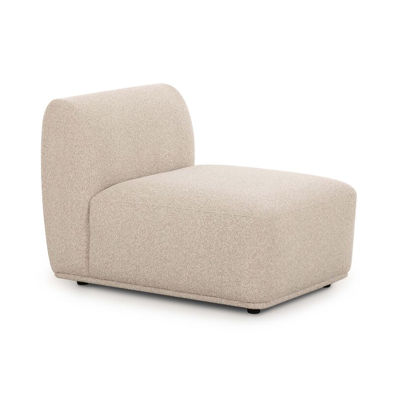 Sylvie Cream Boucle Armless 1-Seater image number 0