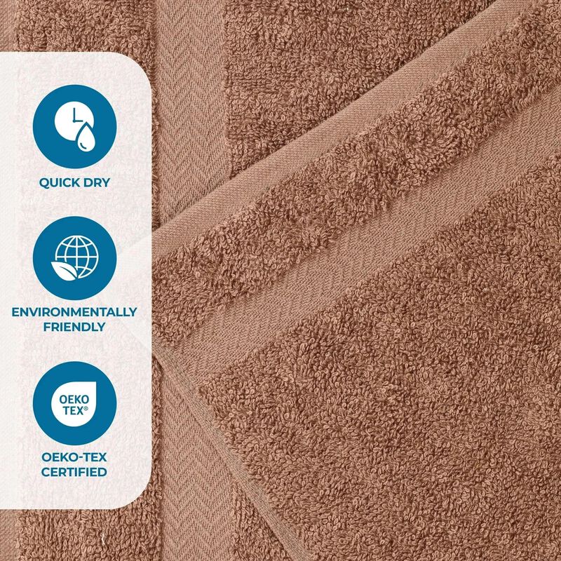Absorbent Cotton Hand Towel Set of 8 for Bathroom, Spa and Kitchen Use image number 2