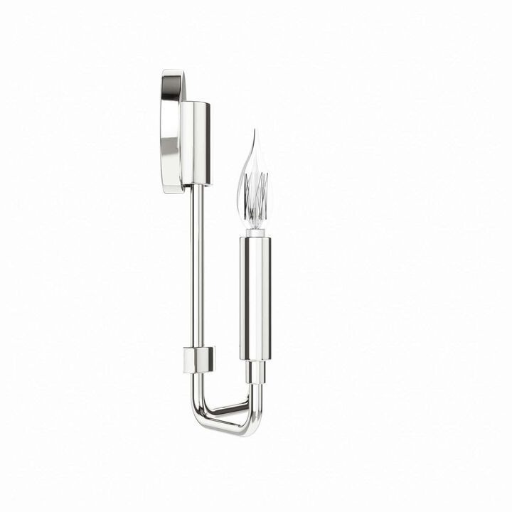 Modway Rekindle 2-Light Wall Sconce in Polished Nickel
