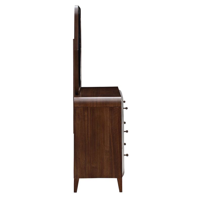 Michael Amini Houston Dresser with Mirror - Walnut