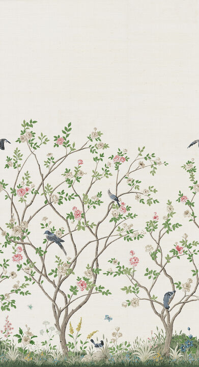 Lingering Garden White Wall Mural