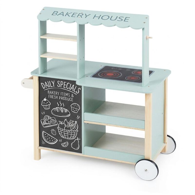 Kids Wooden Play Kitchen Set with Cookware and Accessories image number 0