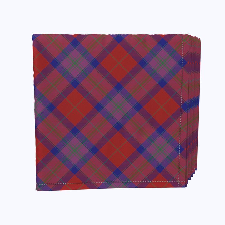 Fabric Textile Products, Inc. Napkin Set, 100% Polyester, Set of 4, Autumn Tartan Plaid